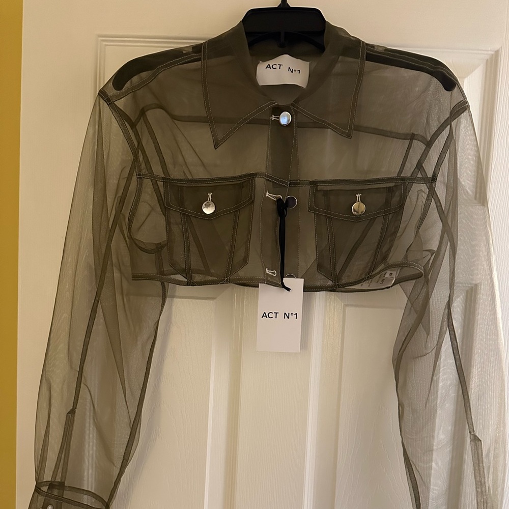 Cropped tulle jacket/top